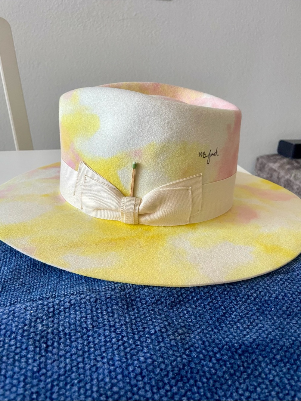 Nick Fouquet Pastel Watercolor Wide-Brim Hat 👒